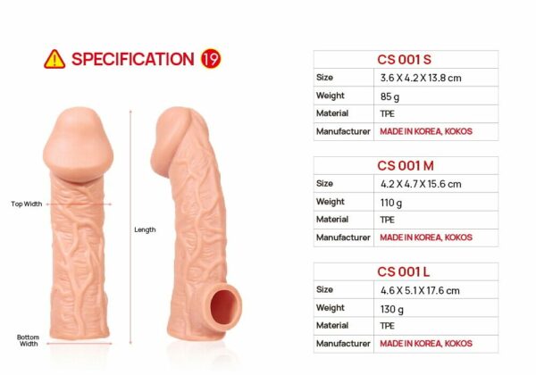 Насадка на член Kokos Cock Sleeve CS 001 M - Зображення 5
