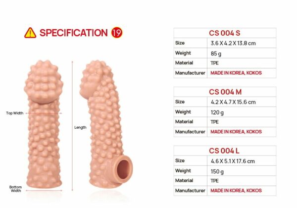 Насадка на член Kokos Cock Sleeve CS 004 L - Зображення 5