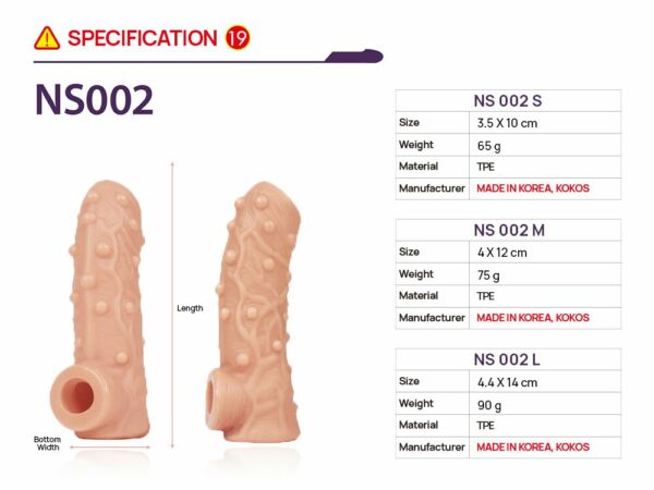 Насадка на член Kokos Nude Sleeve NS 002 M - Зображення 4