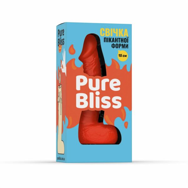 Свічка у вигляді члена Pure Bliss MINI Orange 15 см - Зображення 5