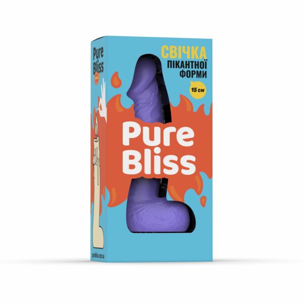 Свічка у вигляді члена Pure Bliss MINI Violet 15 см - Зображення 6