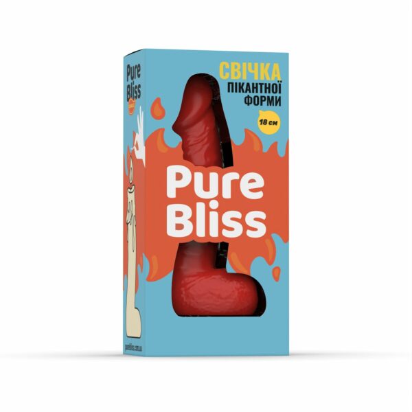 Свічка у вигляді члена Pure Bliss BIG Red 18 см - Зображення 6