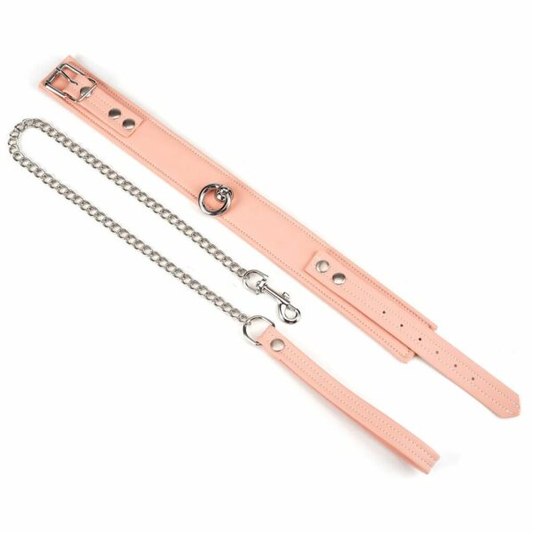 Нашийник із повідцем Liebe Seele Dark Candy Pink Collar with Leash - Зображення 3