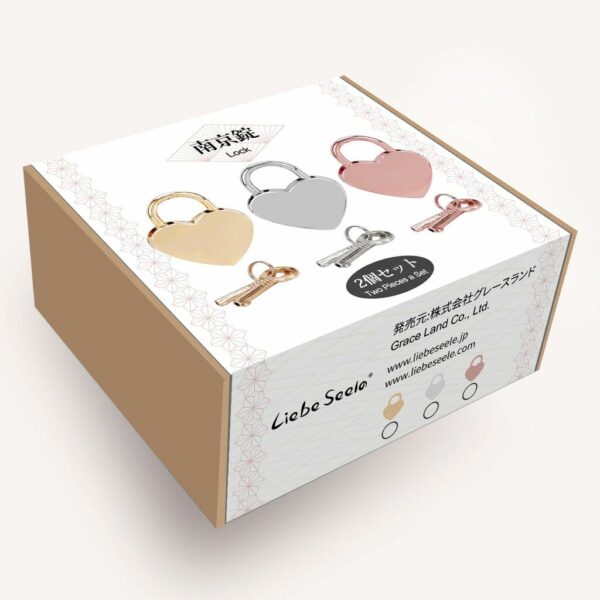 Замочок Liebe Seele Heart Shape Padlock Rose Gold (2 шт) - Зображення 3