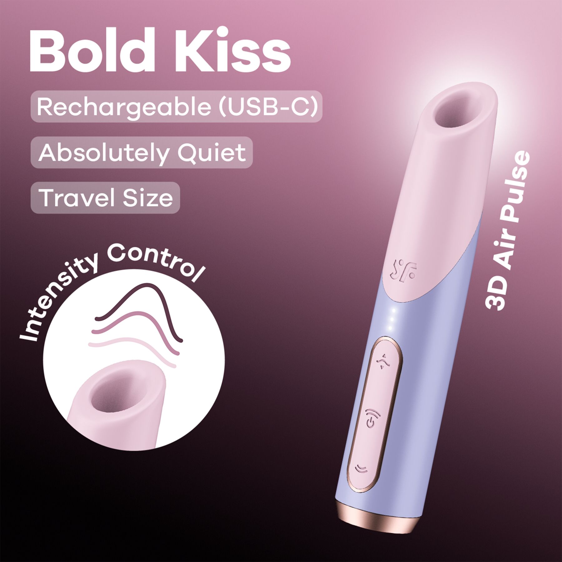 Вакуумний стимулятор Satisfyer Bold Kiss Violet - Зображення 6
