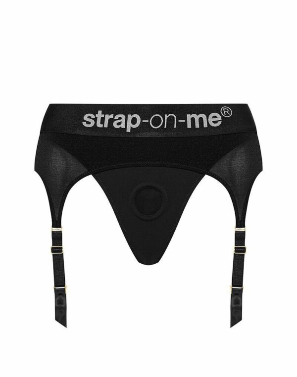 Трусики для страпона з підв’язками для панчіх Strap-On-Me REBEL HARNESS - XS - Зображення 3