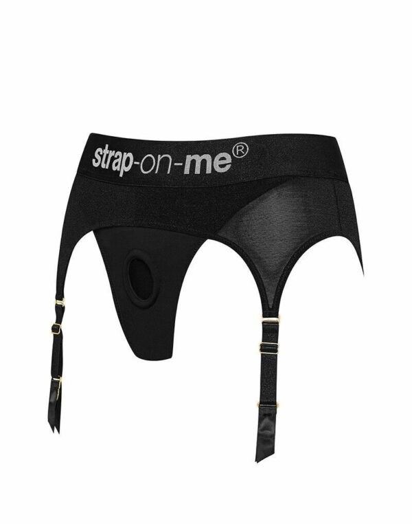 Трусики для страпона з підв’язками для панчіх Strap-On-Me REBEL HARNESS - XS (м'ята упаковка!!!) - Зображення 3