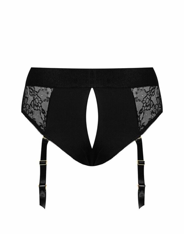 Мереживні трусики для страпона з підв’язками для панчіх Strap-On-Me DIVA HARNESS - XS - Зображення 4