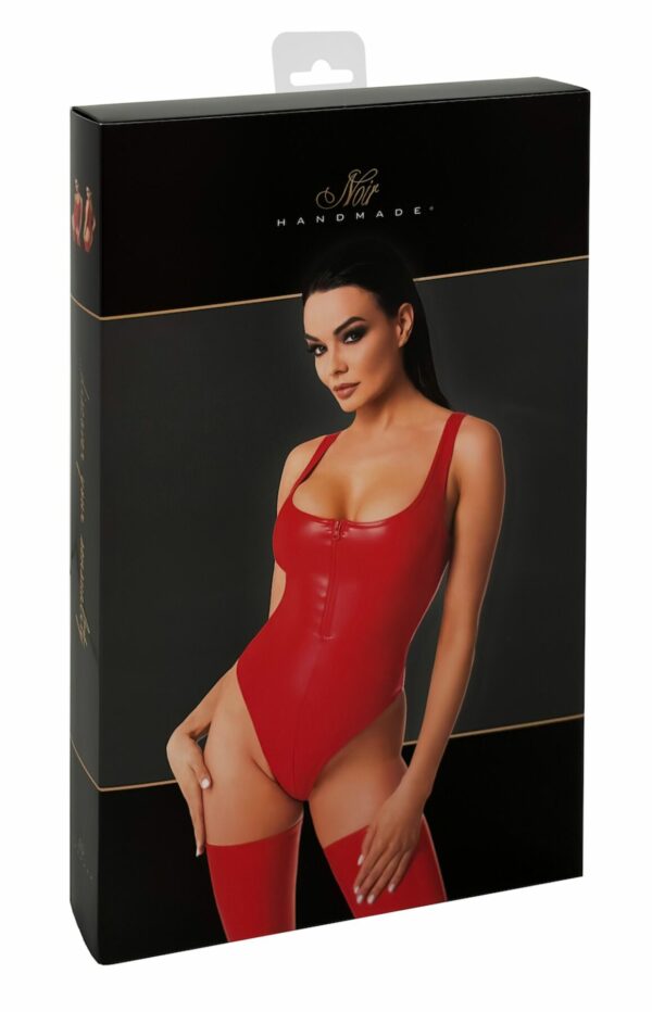 Боді Noir Handmade F352 Red powerwetlook body - S - Зображення 8