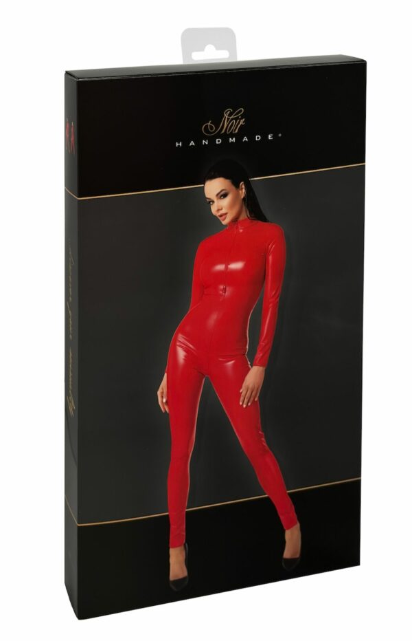Комбінезон Noir Handmade F353 Red powerwetlook overall - S - Зображення 7