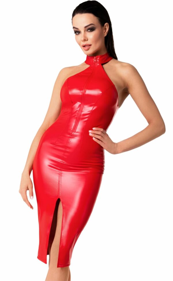 Сукня Noir Handmade F354 Red powerwetlook dress - XXL