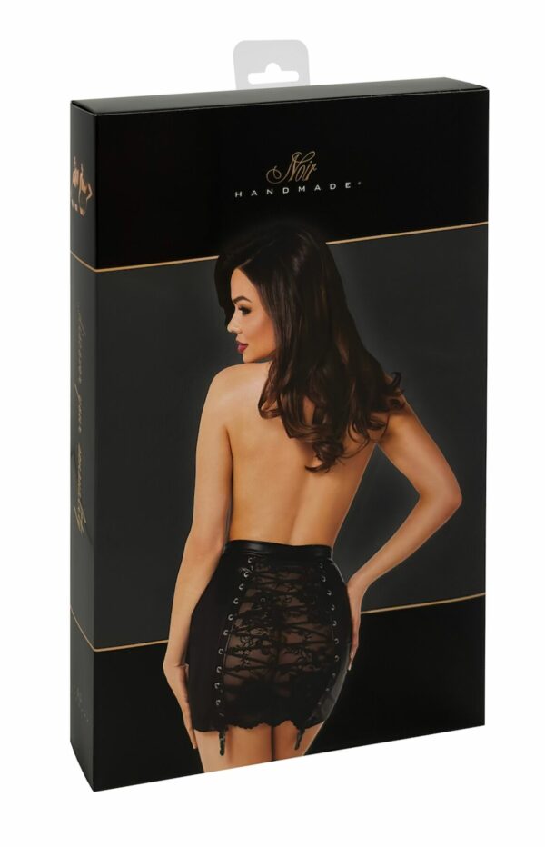 Спідниця Noir Handmade F341 Powerwetlook and lace skirt - L - Зображення 9