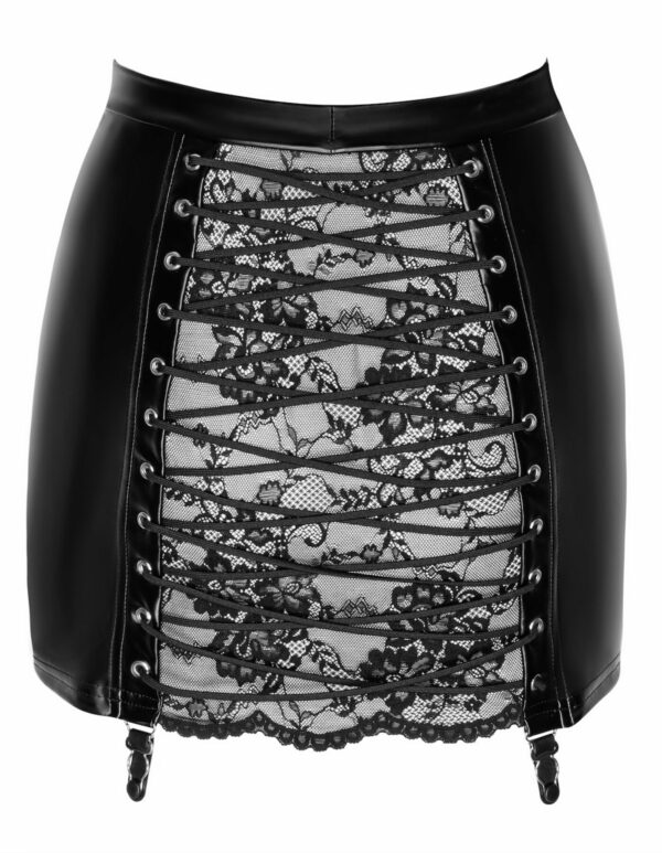 Спідниця Noir Handmade F341 Powerwetlook and lace skirt - 3XL - Зображення 8