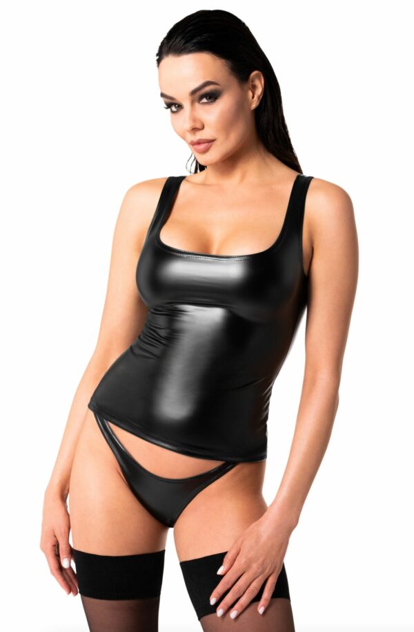 Топ Noir Handmade F346 Powerwetlook top - S - Зображення 3