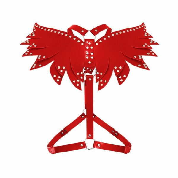 Жіноча портупея Art of Sex - Wings червона L-2XL, екошкіра - Зображення 4