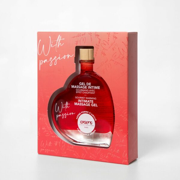 Масажна олія EXSENS With Passion Candy Apple 50мл розігріваюча, без цукру, їстівна - Зображення 2