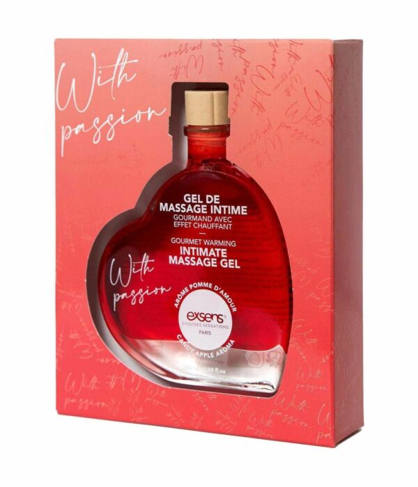 Масажна олія EXSENS With Passion Candy Apple 50мл розігріваюча, без цукру, їстівна