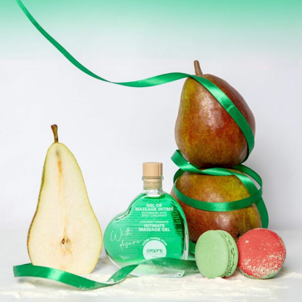 Масажна олія EXSENS With Desire Apple Pear 50мл розігріваюча, без цукру, їстівна - Зображення 3