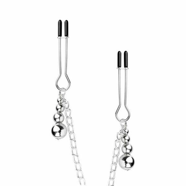 Затискачі для сосків та клітора Bedroom Fantasies: Nipple and Clitoris Clamps - Silver - Зображення 5