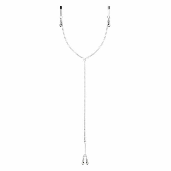 Затискачі для сосків та клітора Bedroom Fantasies: Nipple and Clitoris Clamps - Silver - Зображення 3