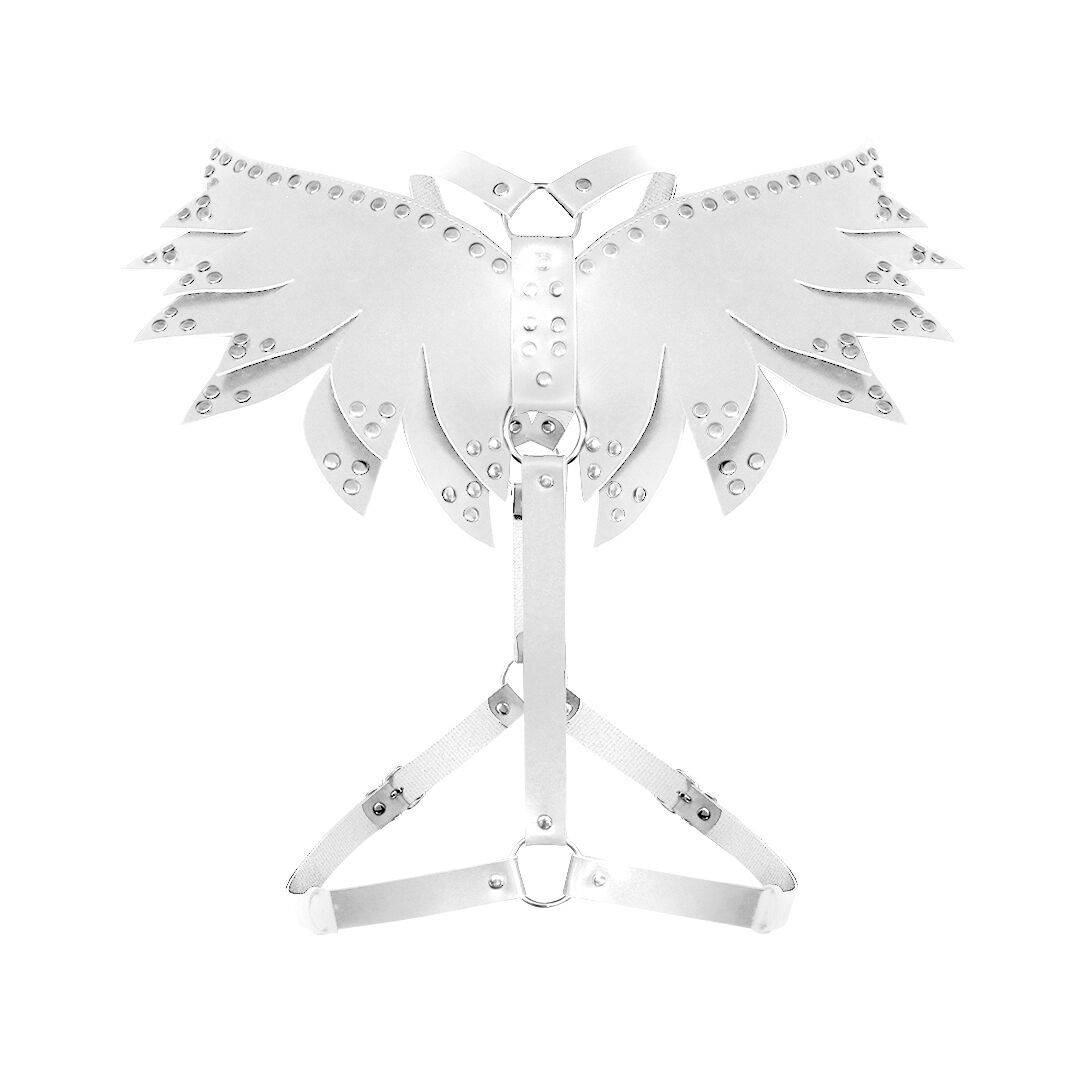 Жіноча портупея Art of Sex - Wings біла L-2XL, екошкіра - Зображення 3