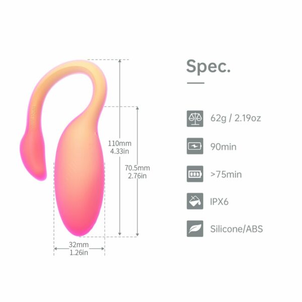 Смарт-віброяйце Magic Motion Flamingo Max Orange - Зображення 4