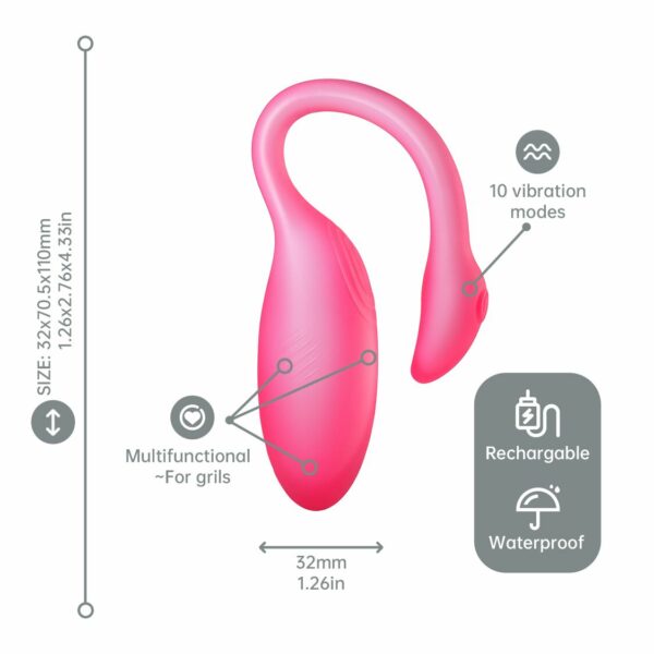 Смарт-віброяйце Magic Motion Flamingo Max Pink - Зображення 3