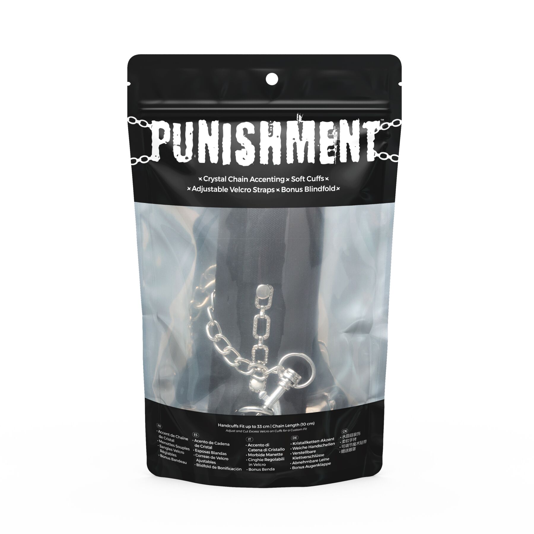 Наручники Punishment - Crystal Detail Handcuffs - Black - Зображення 4