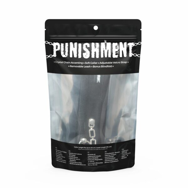 Нашийник із повідцем Punishment - Crystal Collar & Leash - Black - Зображення 4
