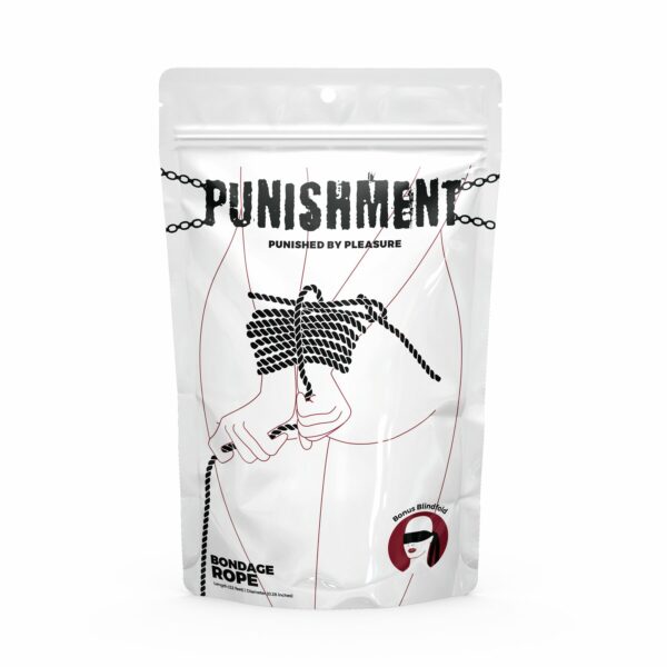 Мотузка для шибарі Punishment - Bondage Rope - Black - Зображення 4