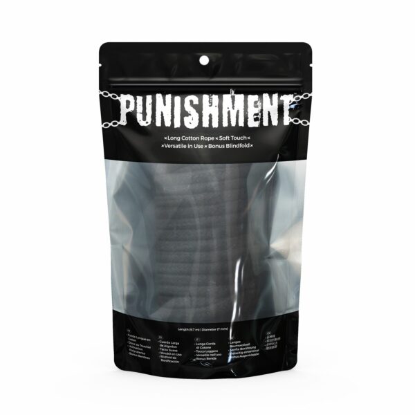 Мотузка для шибарі Punishment - Bondage Rope - Black - Зображення 5