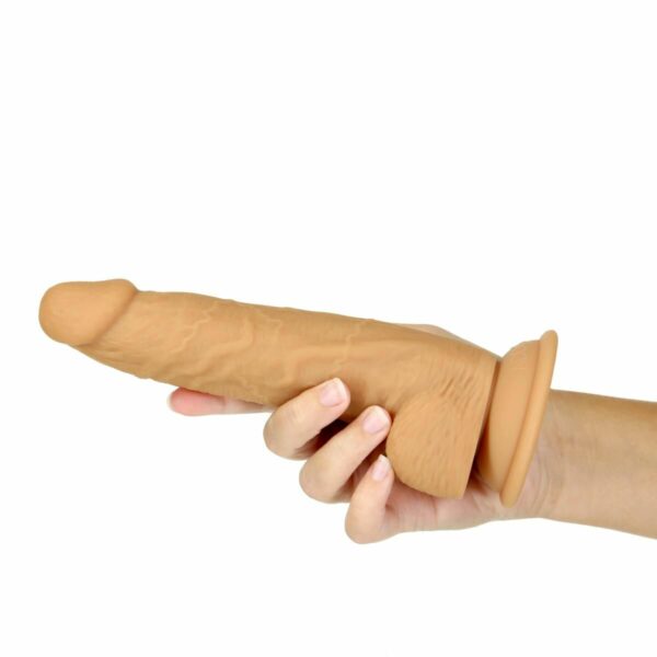 Фалоімітатор Naked Addiction - 8″ Silicone Dual Density Dildo Vanilla, віброкуля в подарунок - Зображення 3