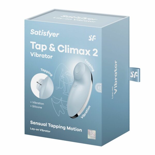 Вібростимулятор-пульсатор Satisfyer Tap & Climax 2 Blue - Зображення 7