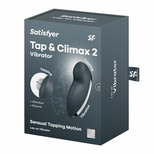 Вібростимулятор-пульсатор Satisfyer Tap & Climax 2 Grey - Зображення 7