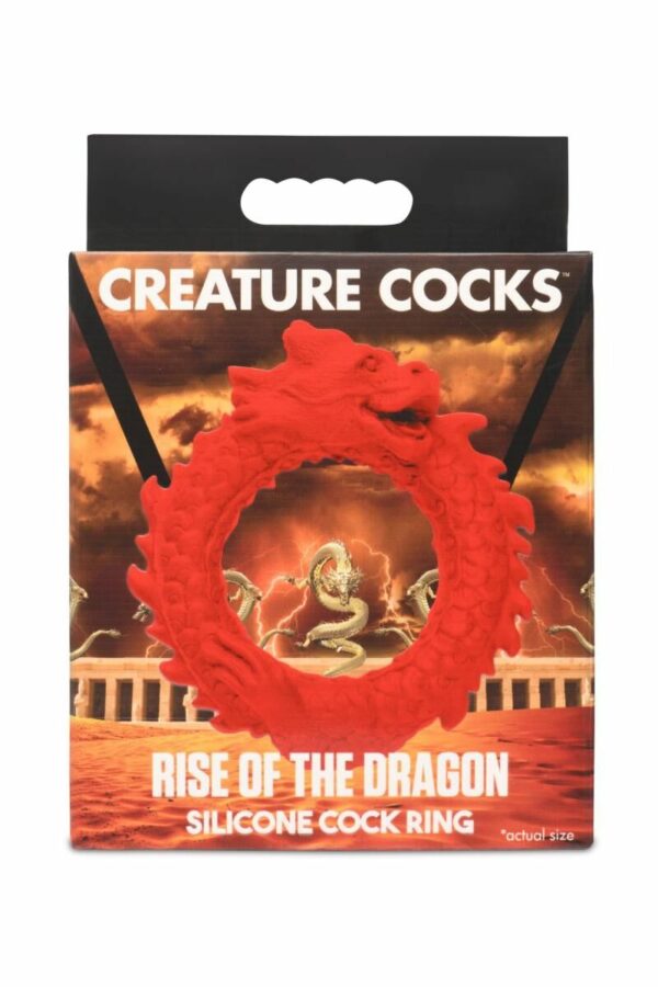 Ерекційне кільце Creature Cocks Rise of the Dragon Silicone Penis Ring - Red - Зображення 8