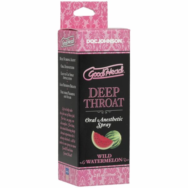 Розпродаж!!! Спрей для мінету Doc Johnson GoodHead DeepThroat Spray - Watermelon 59 мл (термін 09.2025) - Зображення 2