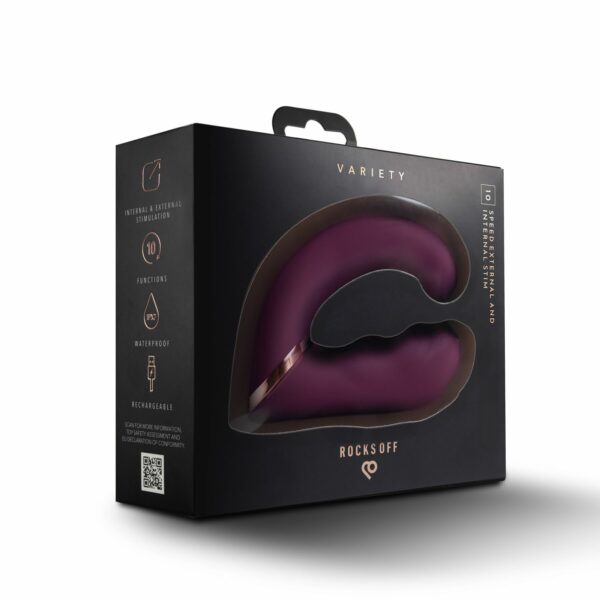 Вібратор Rocks Off Gemini Burgundy - Зображення 10