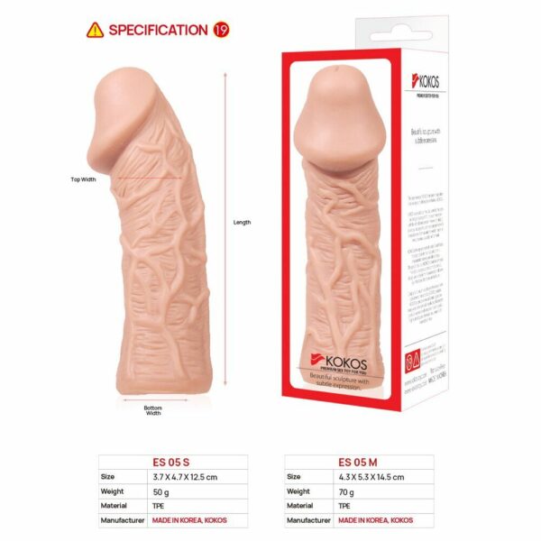 Насадка на член Kokos Extreme Sleeve ES.05 розмір S (м'ята упаковка!!!) - Зображення 6