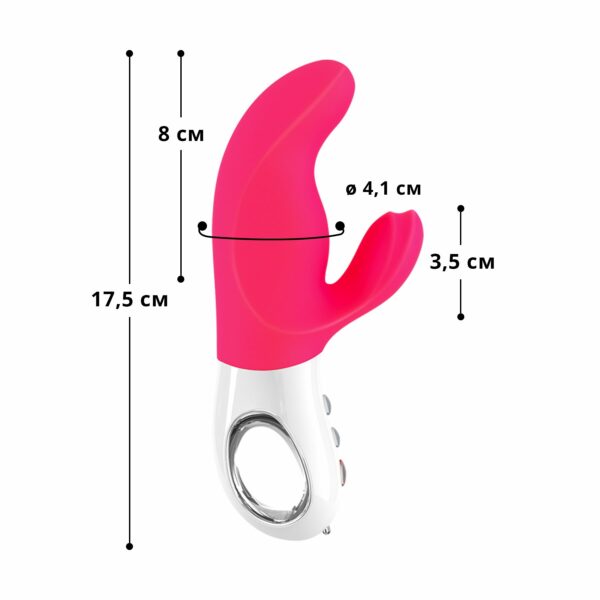 Вібратор-кролик Fun Factory MISS BI pink/white, 2 незалежні мотори, діаметр 4,2 см - Зображення 2