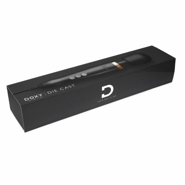 Преміальний вібромасажер DOXY Die Cast матово-чорний, з покриттям із 24-каратного золота - Зображення 6