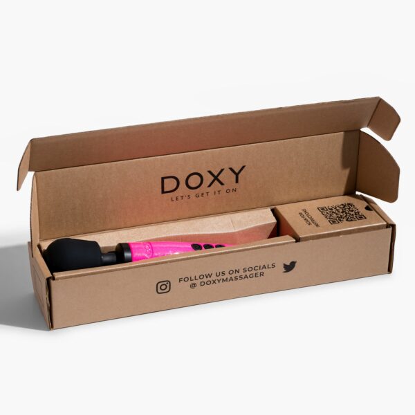 Вібромасажер DOXY Die Cast Massager Hot Pink, дуже потужний, живлення 220В, металевий корпус - Зображення 8
