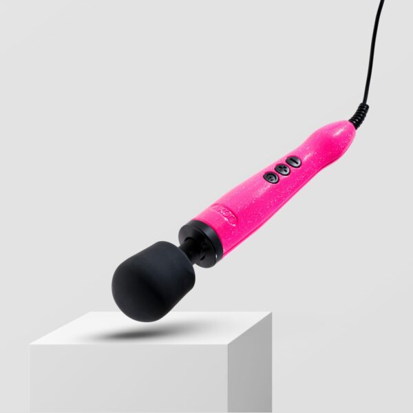 Вібромасажер DOXY Die Cast Massager Hot Pink, дуже потужний, живлення 220В, металевий корпус - Зображення 6