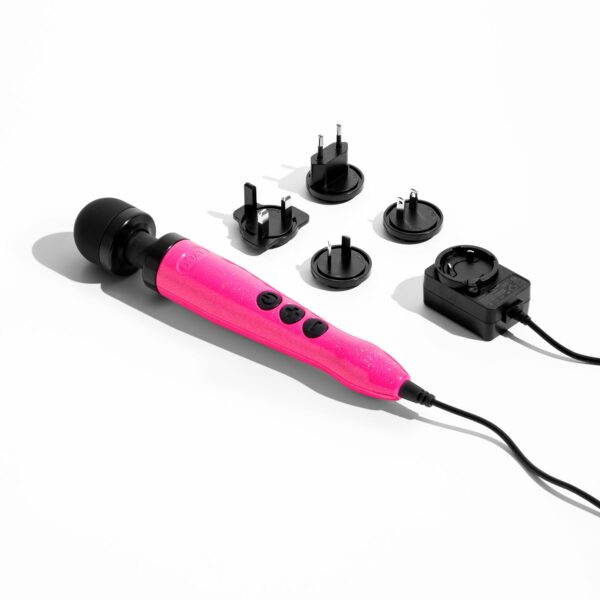 Вібромасажер DOXY Die Cast 3 Hot Pink, дуже потужний, живлення 220В, металевий корпус - Зображення 5