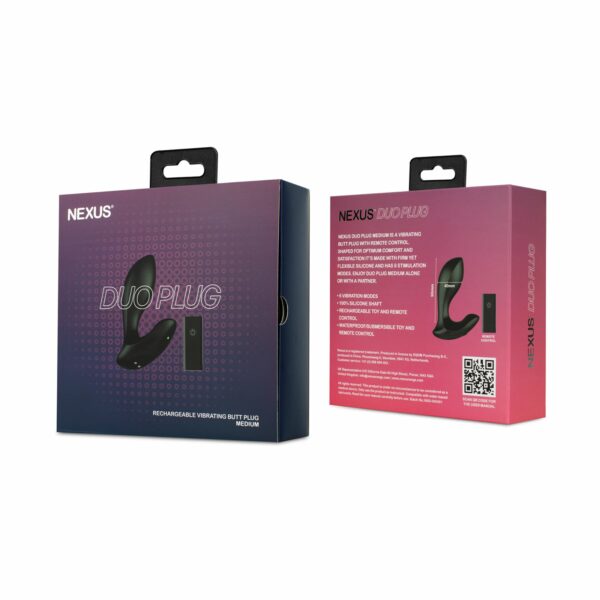 Анальна вібропробка Nexus DUO Plug Medium, пульт ДК - Зображення 5