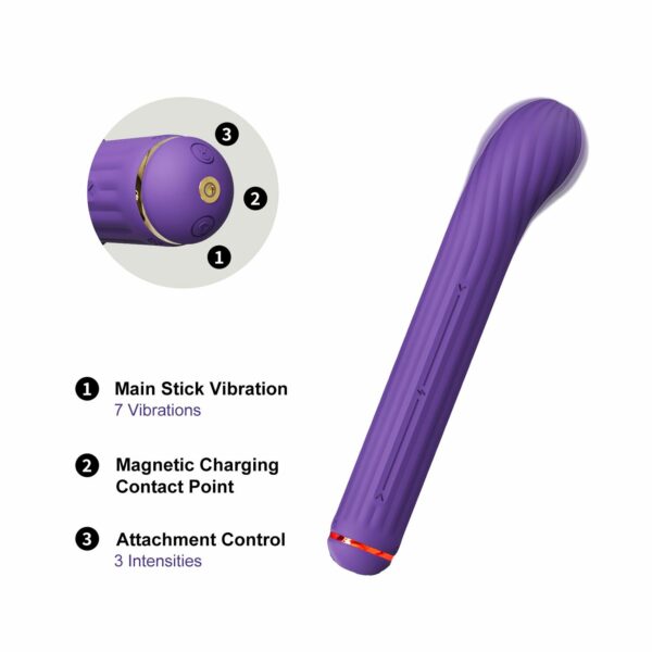 Вібратор Otouch Magic Stick S1 Plus - Purple - Зображення 7