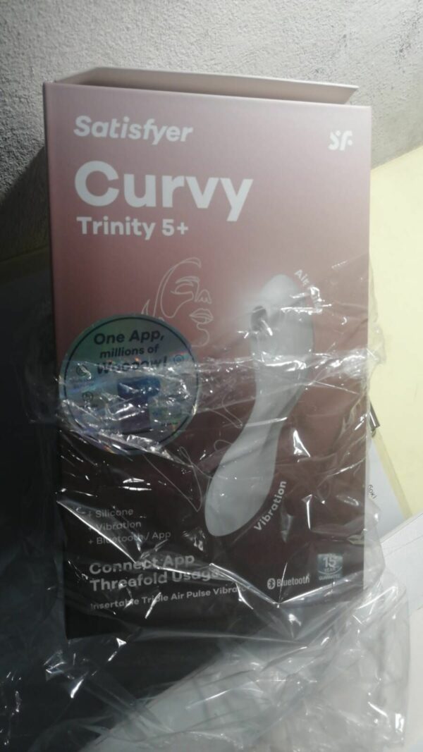Вакуумний смарт-стимулятор із вібрацією Satisfyer Curvy Trinity 5 (White) (м'ята упаковка!!!) - Зображення 2
