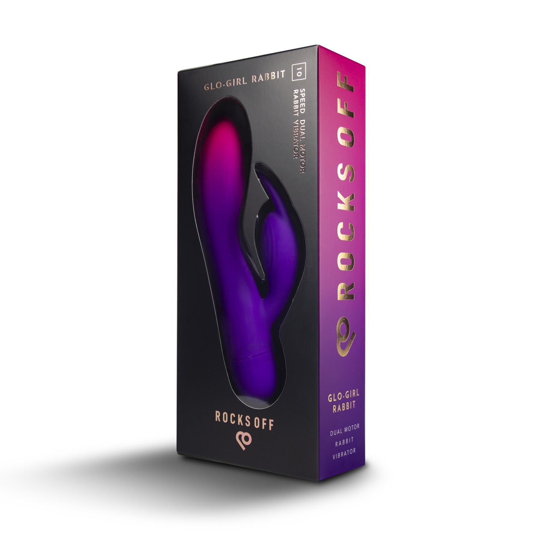 Вібратор-кролик Rocks Off Glo Girl - Rabbit (м'ята упаковка!!!) - Зображення 8