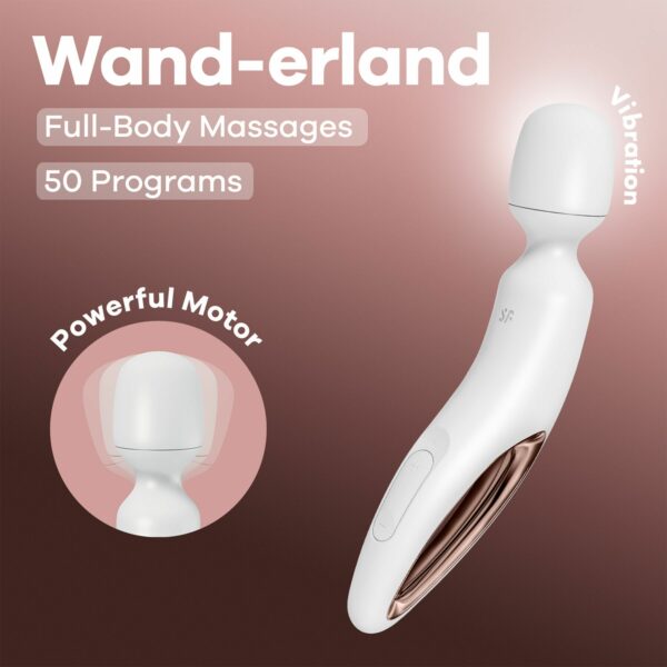 Вібромасажер Satisfyer Wand-erland (White/Rosegold) (м'ята упаковка!!!) - Зображення 7