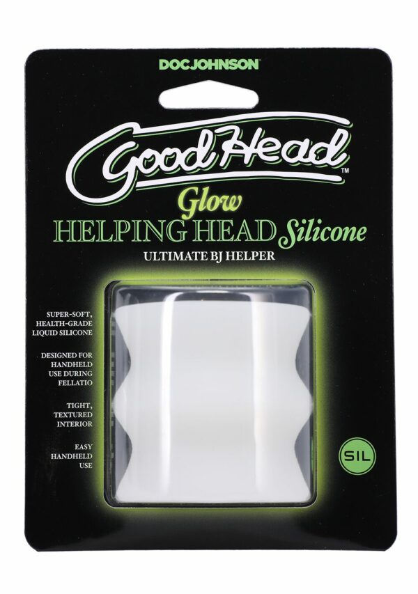 Мастурбатор Doc Johnson GoodHead - Glow Helping Head Silicone - Зображення 4