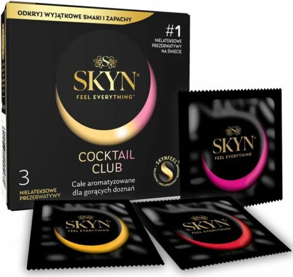 Презервативи SKYN Cocktail Club 3 шт, смаки Pina Colada, Cherry Sunrise та Passion Daiquiri - Зображення 2